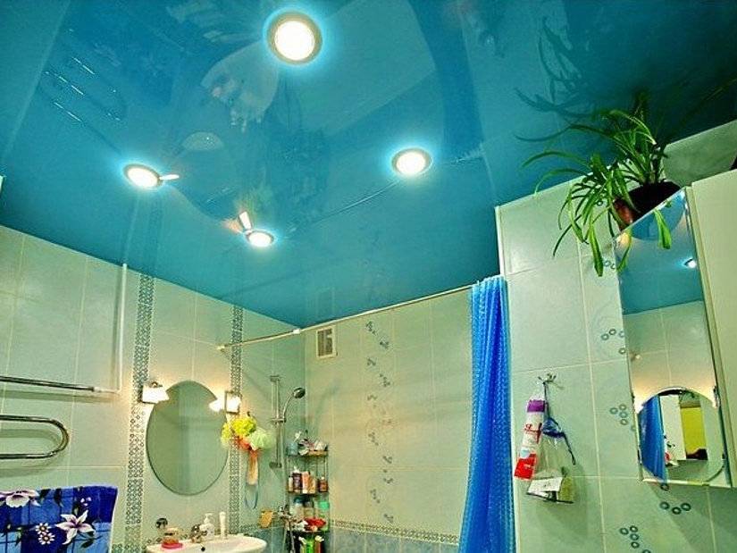 Какой натяжной потолок в ванной лучше сделать – виды, особенности, правила выбора