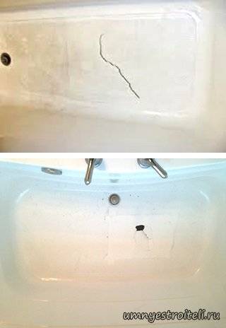 Как отремонтировать трещину в акриловой ванне своими руками