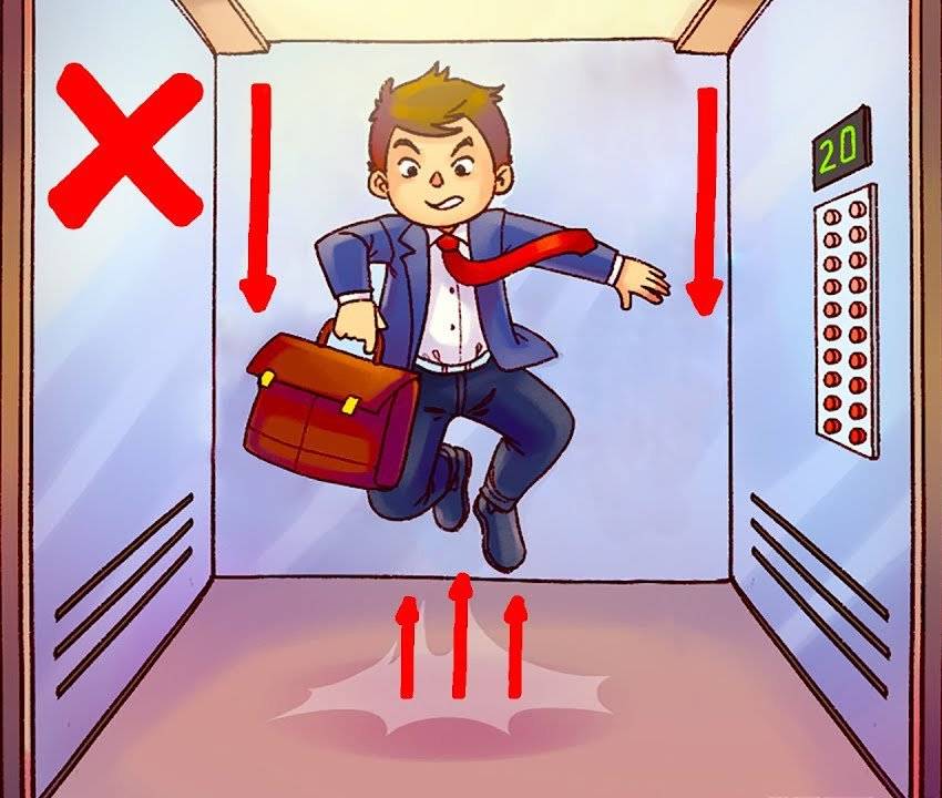 Спасет ли прыжок в падающем лифте?