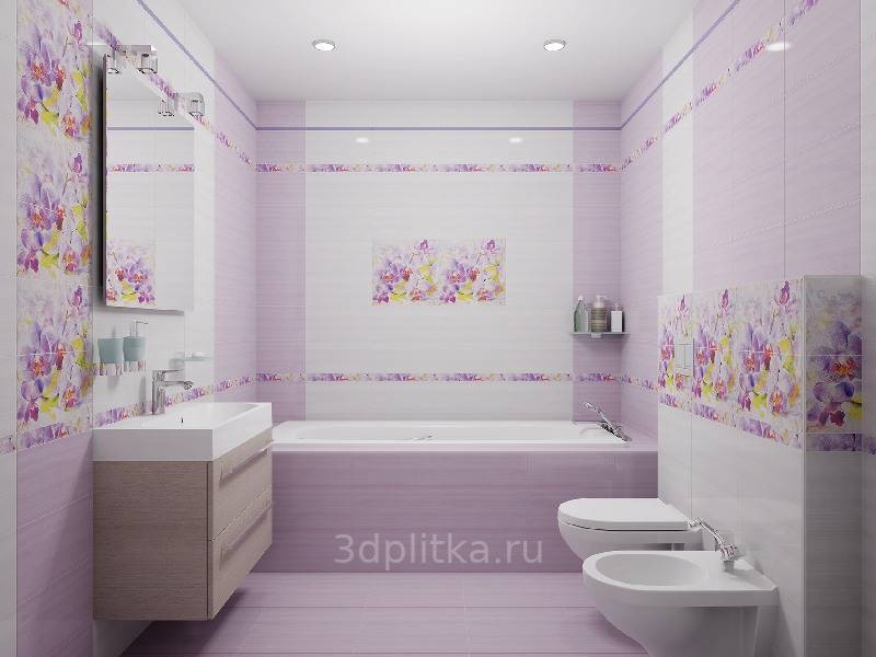 Белая плитка в ванной: тон, форма и яркие аксессуары