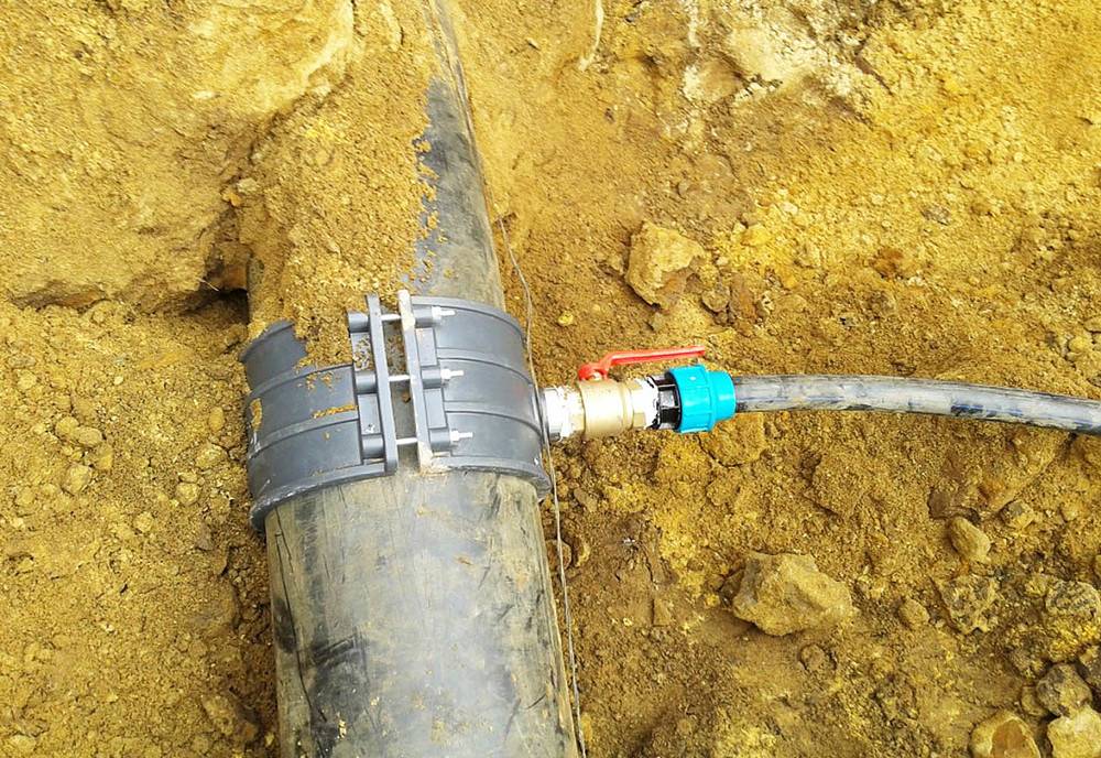 Подключение к водопроводу: врезка под давлением в водопроводную трубу и задвижки
