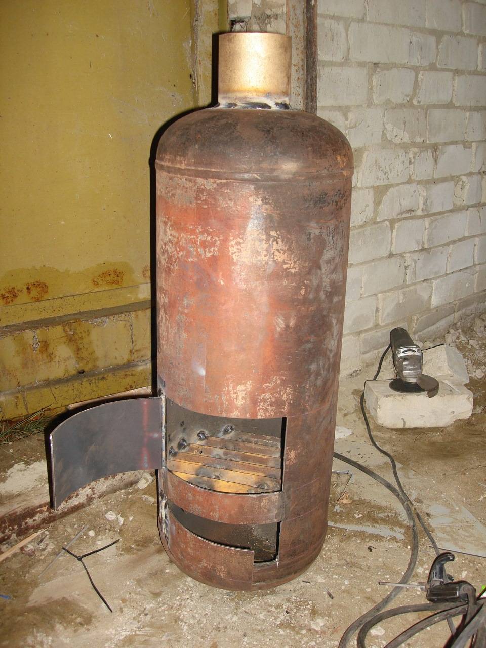 Конструкция печи из газового баллона: банная, пиролизная и другие примеры