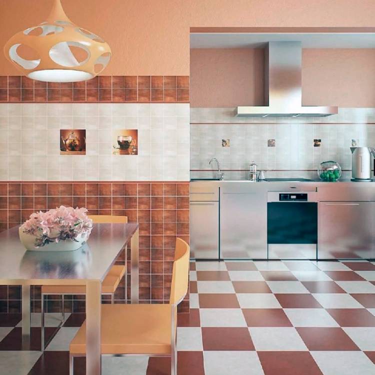 Плитка для кухни на пол: виды, варианты дизайна, советы по выбору