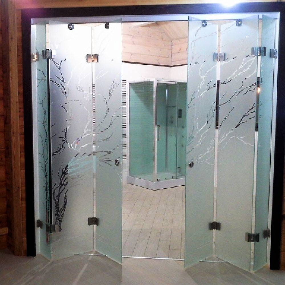 Стеклянные двери для ванной + в комнату и туалет