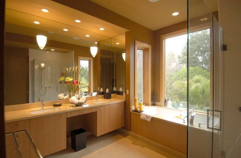 Как организовать освещение в ванной комнате