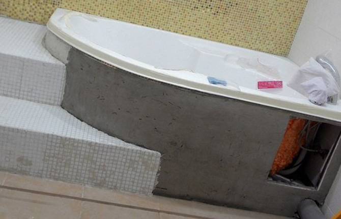 Каркас для акриловой ванны - монтаж и сборка подставки под ванну