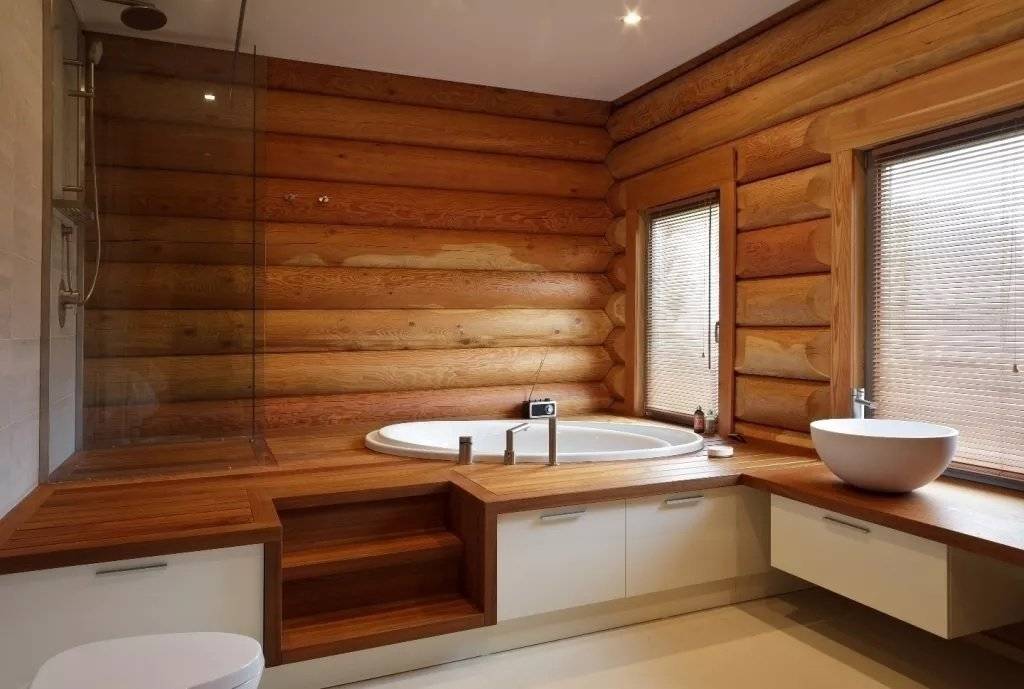 Ванная комната в деревянном доме – как сделать, чем отделать?