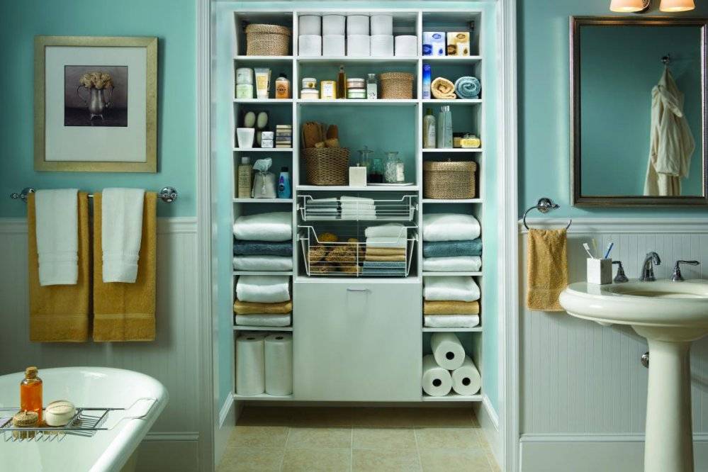 Ванная комната, способы организации шкафчиков, до и после, видео инструкция