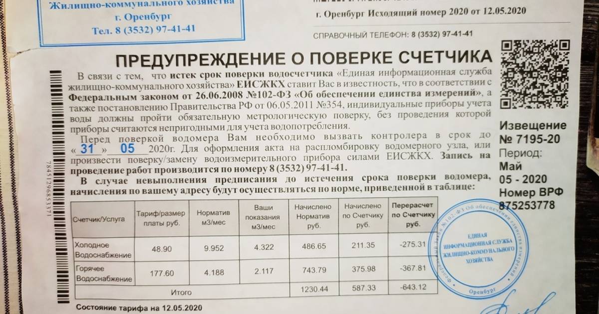 Какой срок поверки счетчиков воды? периодичность проверки счетчика воды :: businessman.ru