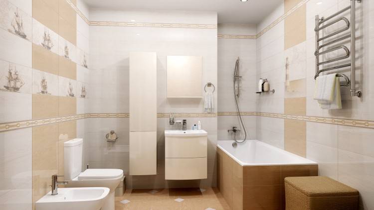 Как класть плитку в ванной и туалете: горизонтально или вертикально?