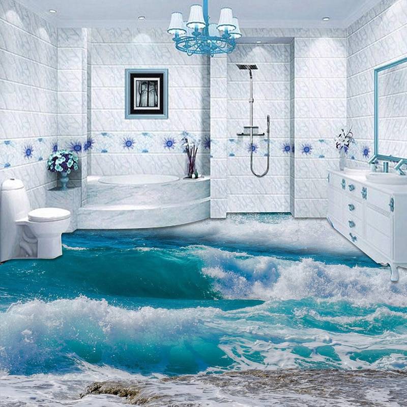 Идеи дизайна ванной с помощью керамической плитки. фото