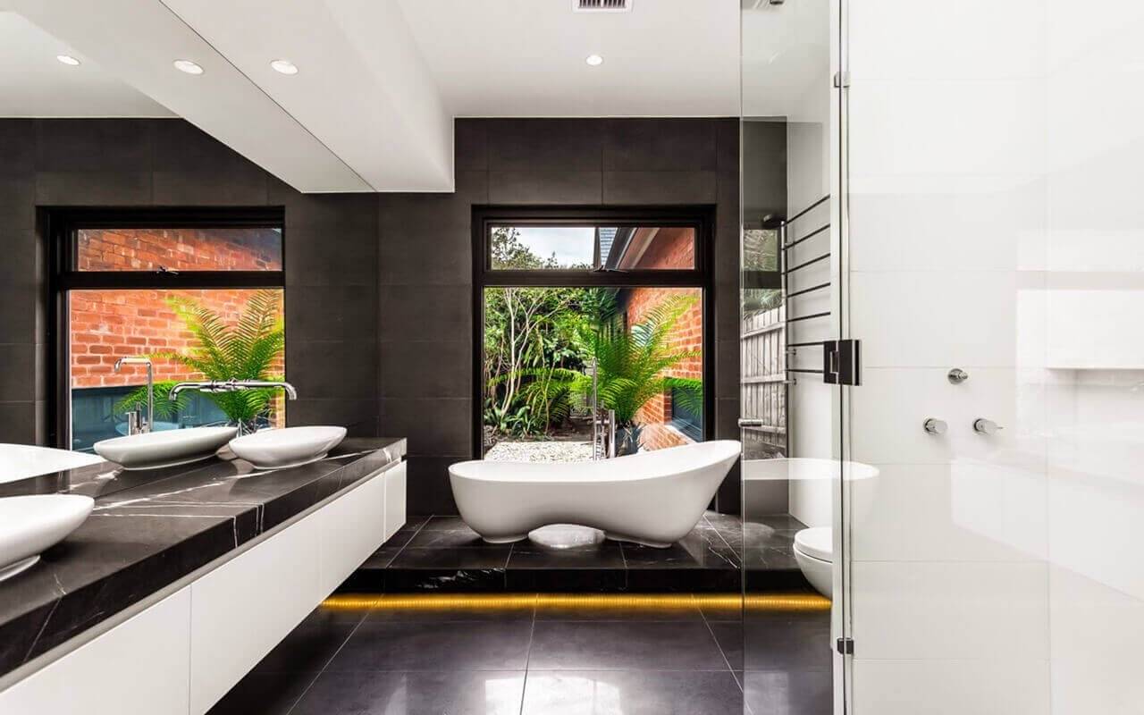 Современные ванные комнаты: дизайн, фото, интерьер