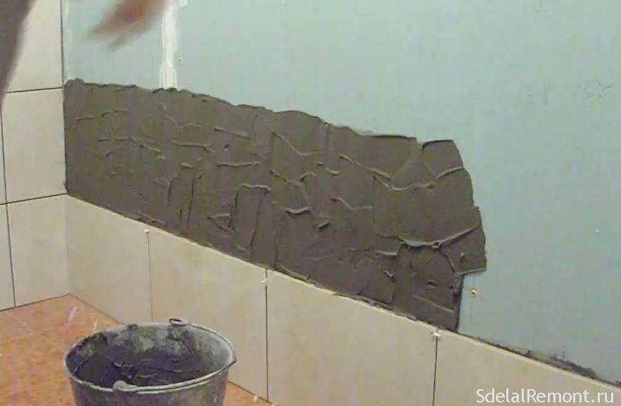 Как клеить плитку на гипсокартон в ванной