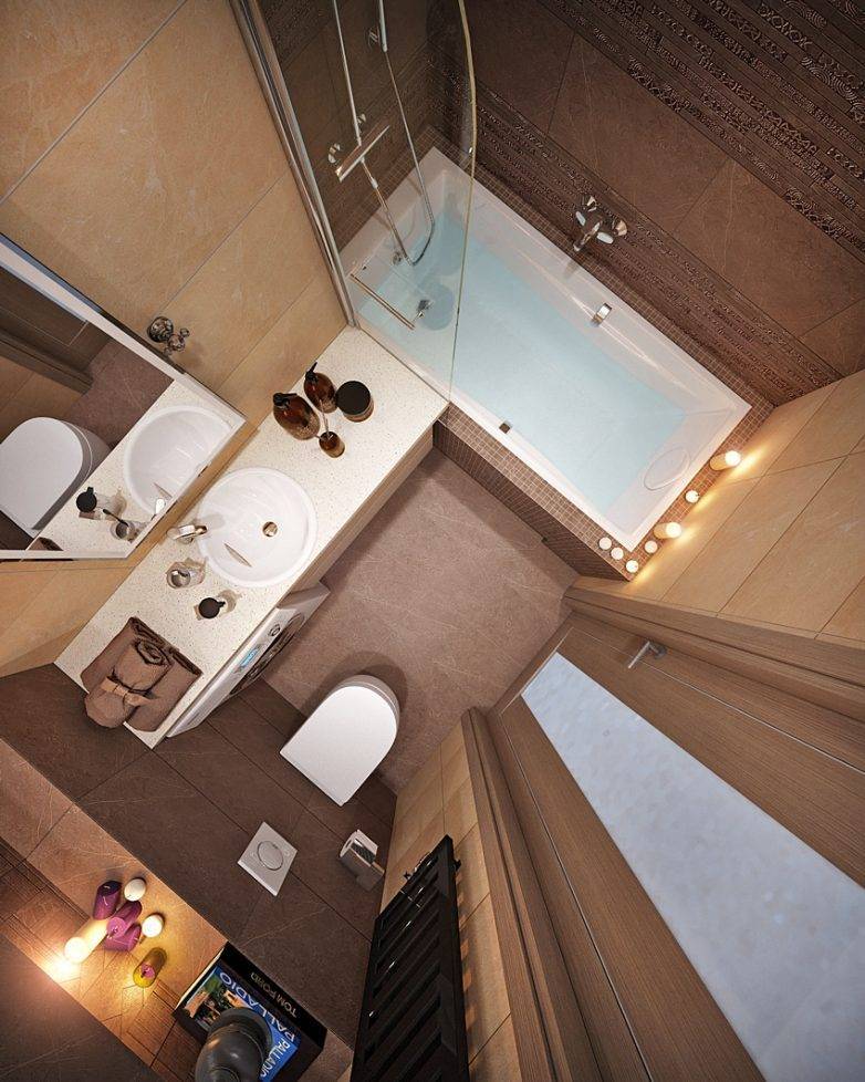 Дизайн ванной 3 м2 – как разработать функциональный и эстетичный интерьер