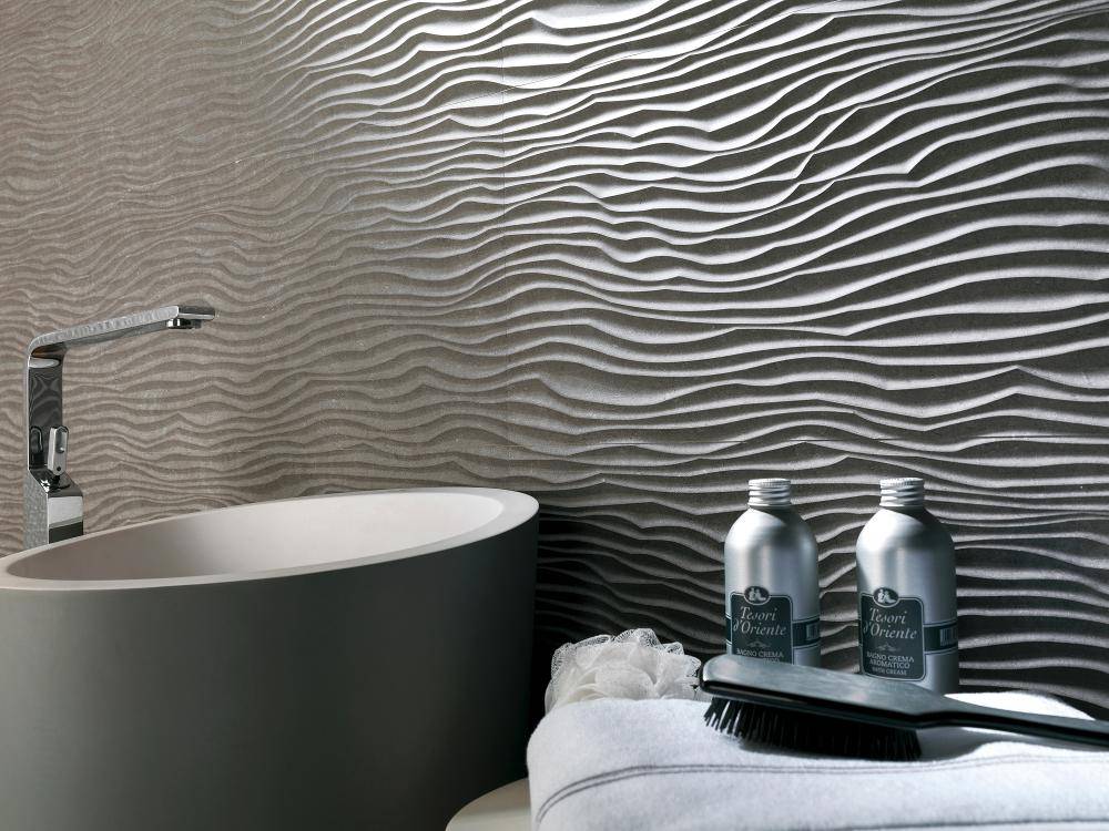 Керамическая 3d плитка в ванную и гостиную, декоры с 3d эффектом