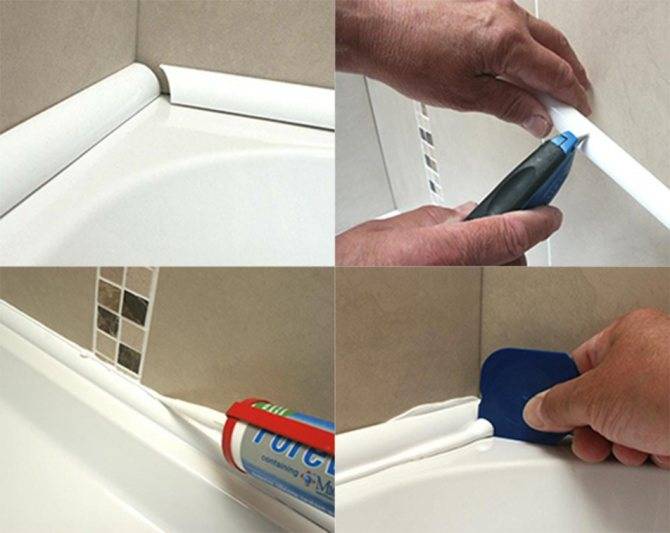 Как установить на ванну пластиковый уголок своими руками?