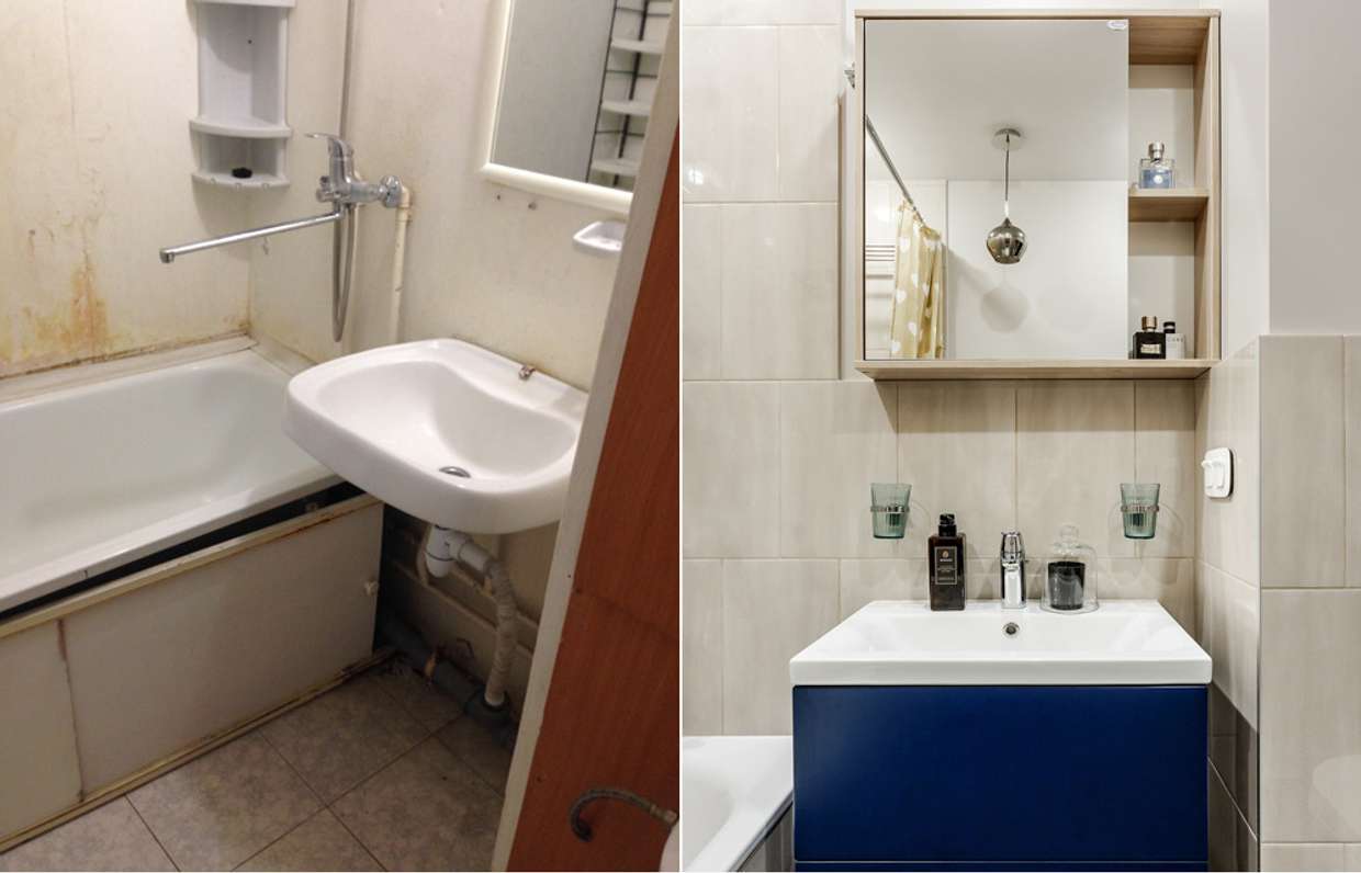 Дизайн ванной комнаты в хрущевке: без туалета, с душевой кабиной и стиральной машиной, с туалетом, с угловой ванной, современные идеи интерьера, реальные фото