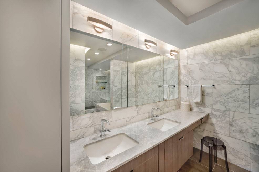 Идеи дизайна мраморной ванной комнаты с фото-примерами