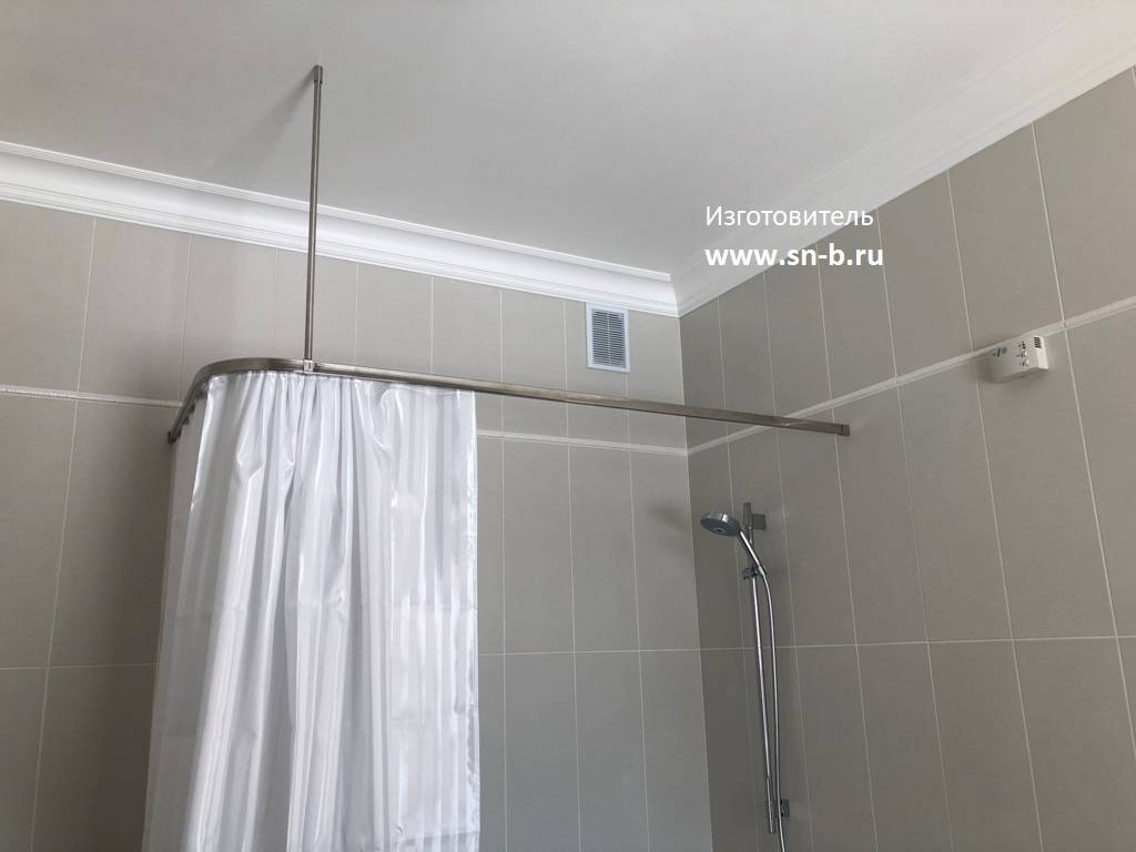 Карниз для ванной угловой - разновидности и применение