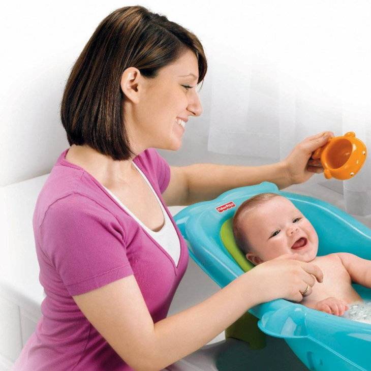 Как купают в ванночке новорожденного