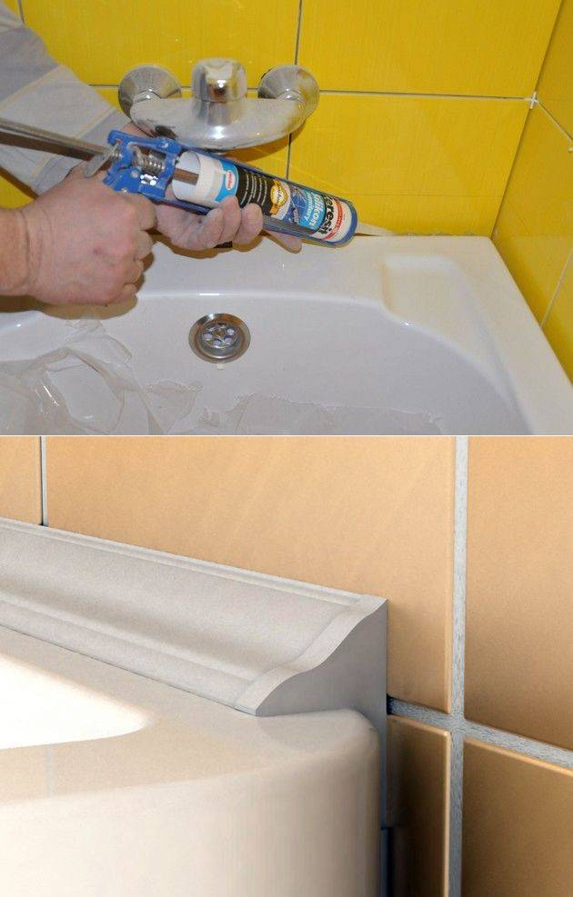 Герметизация ванны со стеной — чем и как заделать стык между ванной и .