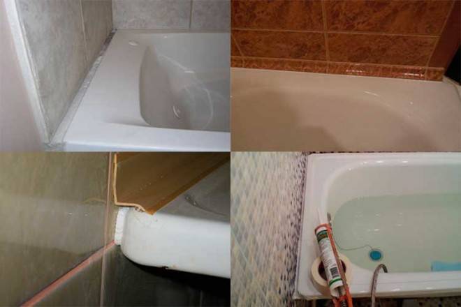 Чем заделать щель между акриловой ванной и стеной из плитки. герметизация стыка между акриловой ванной и стеной