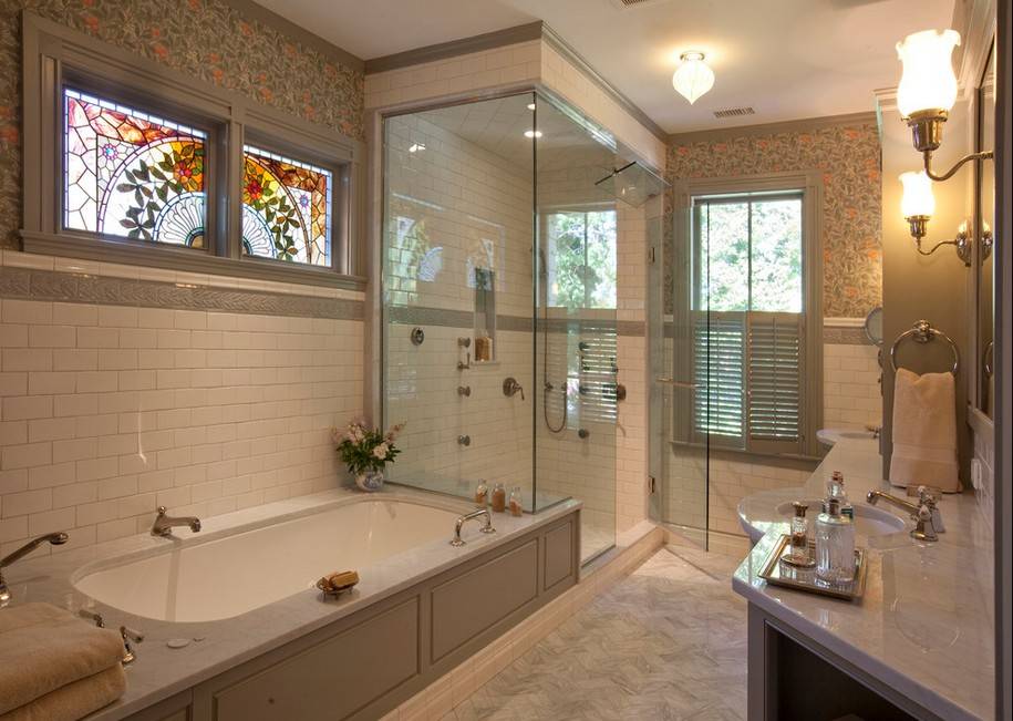 Ванная комната с окном: дизайн, фото-идеи