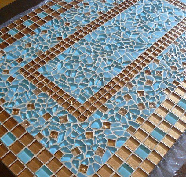 Как сделать столешницу на кухне из мозаики