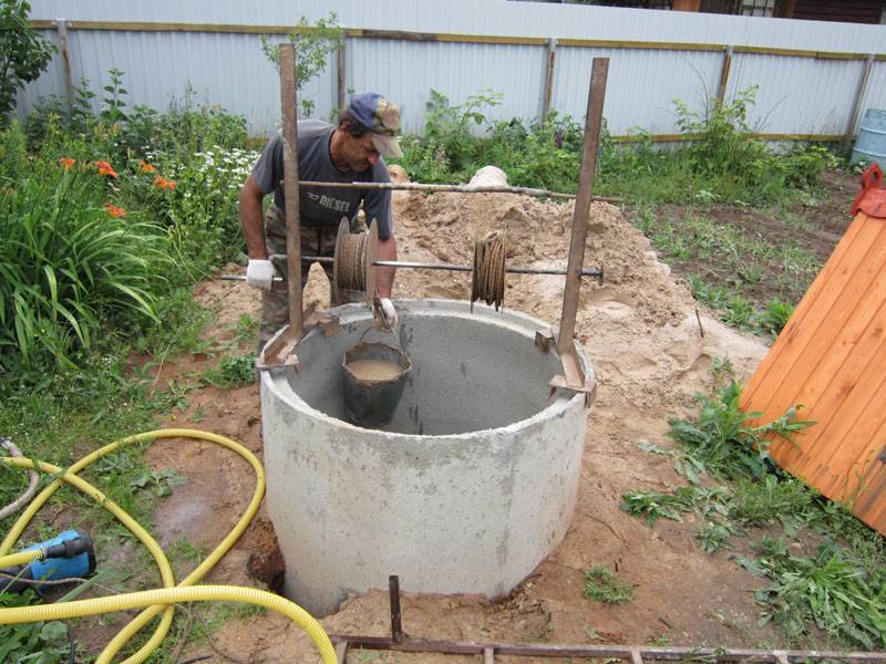 Ремонт колодца из бетонных колец: методы, чистка и дезинфекция воды