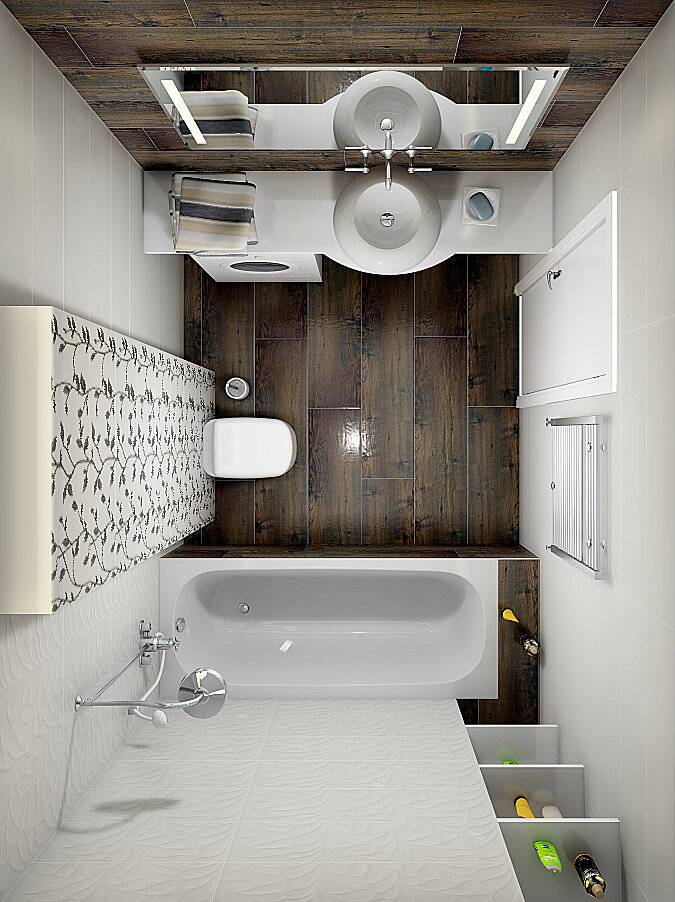 Дизайн интерьера ванной 4 кв. м.