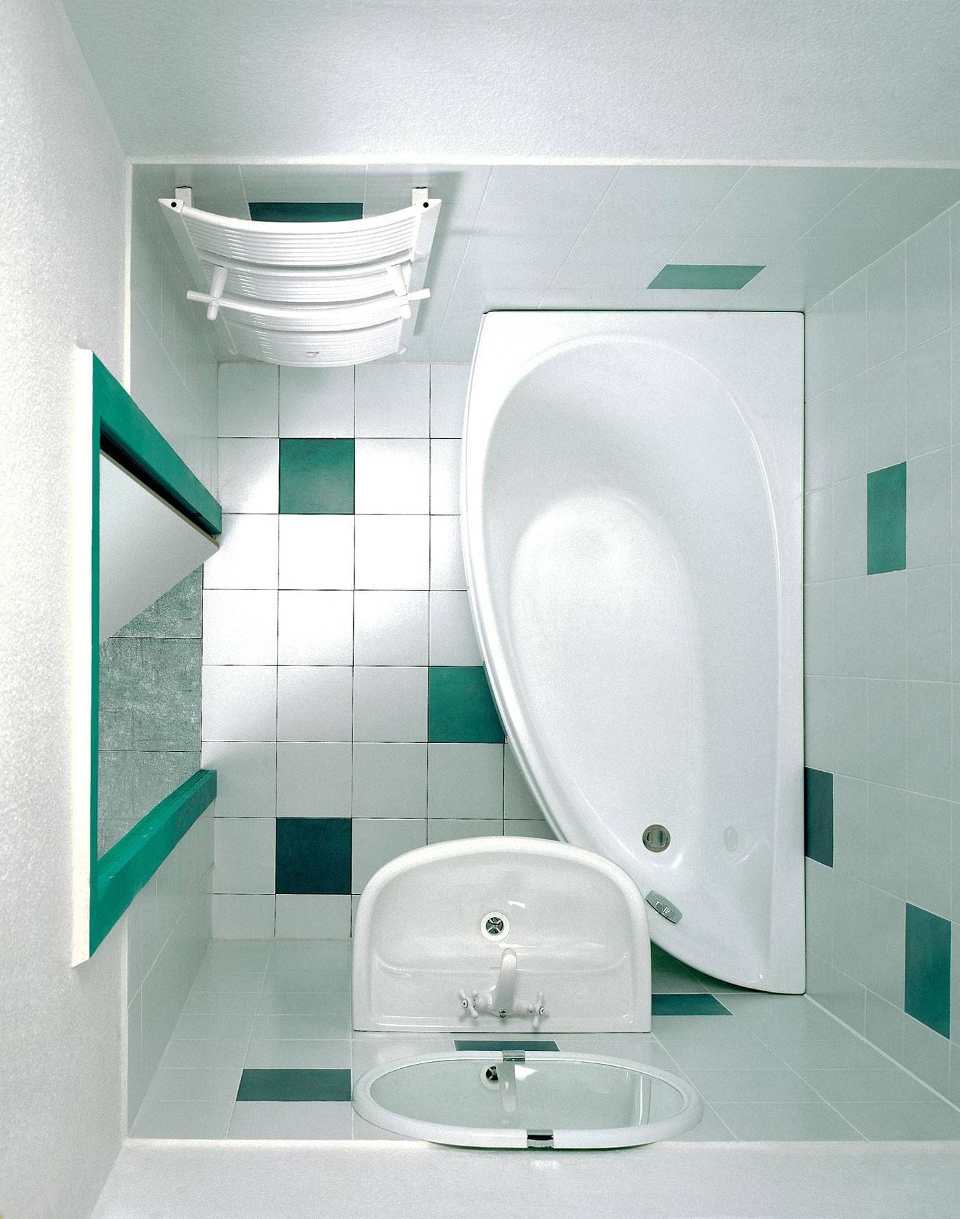Готовые интерьеры небольших ванных комнат