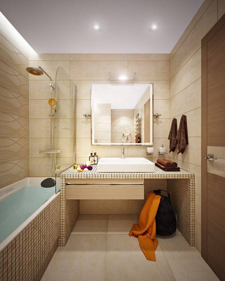 Ванная 8 кв. м. — фото красивого дизайна, уютной планировки, и функционального зонирования