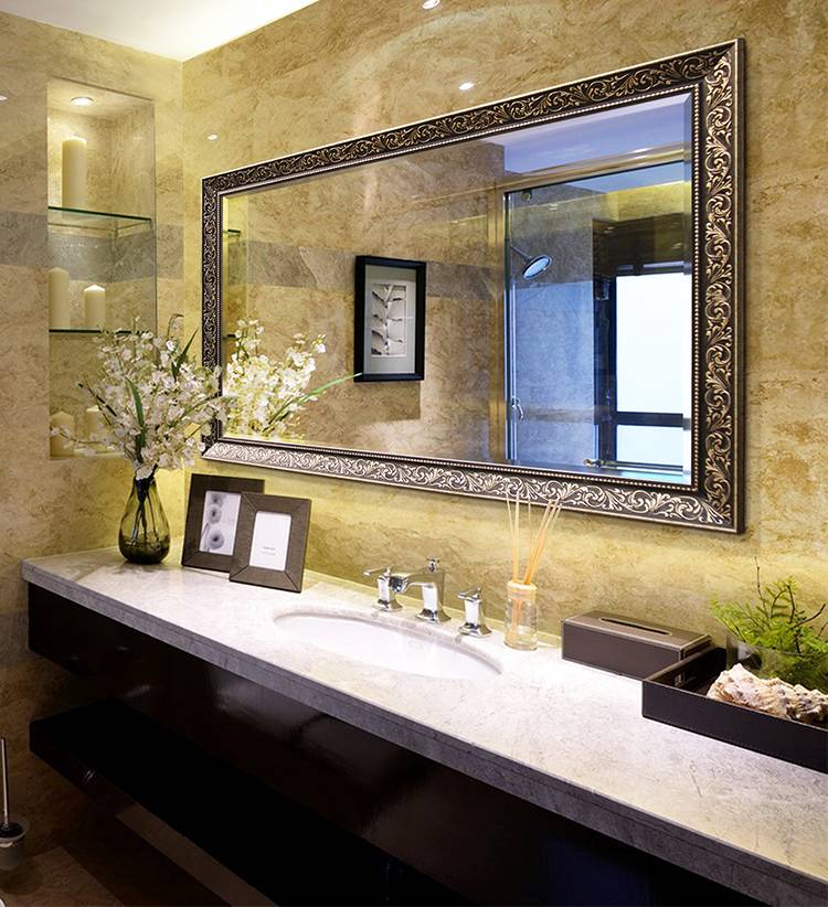 Зеркало в ванную комнату (66 фото): увеличиваем пространство стильно