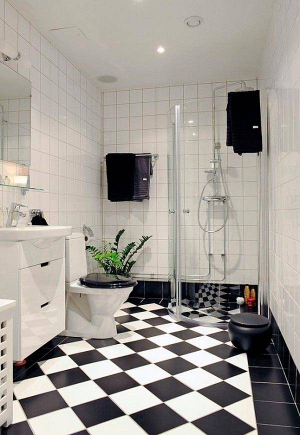 Черная плитка в интерьере ванной - 103 фото примера
