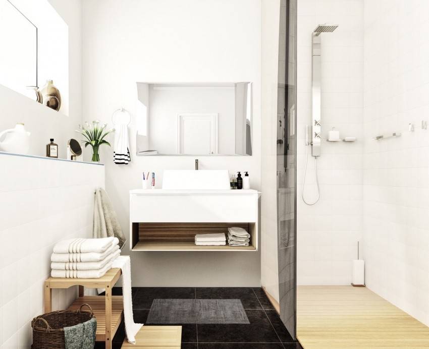 Ванная в скандинавском стиле: дизайн комнаты, идеи для плитки, туалета
 - 26 фото