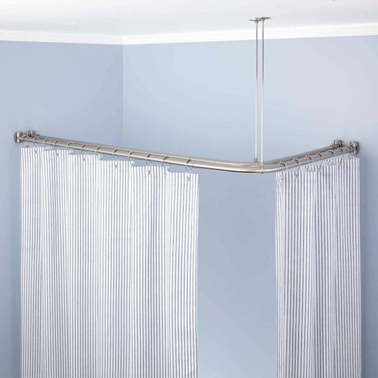 Раздвижные шторы для ванной - 80 фото идей для декора интерьера