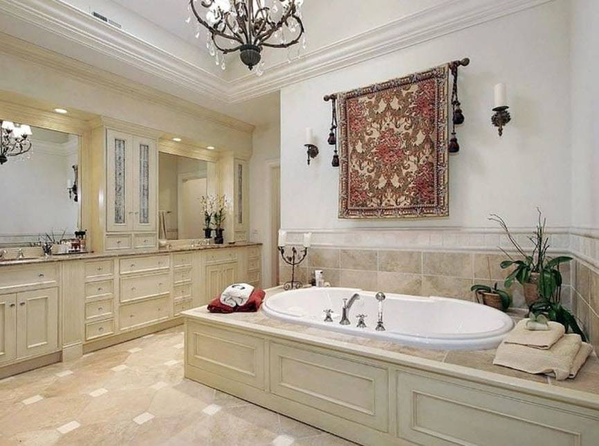 Ванная комната в классическом стиле - классический интерьер ванной (+фото)