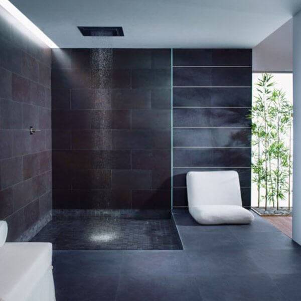 Керамическая плитка под бетон — виды: напольная, для ванной, настенная