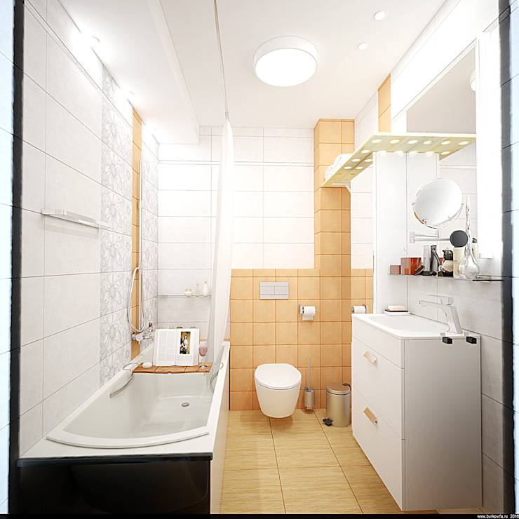 Узкая ванная: идеи планировки и советы по обустройству (50 фото)