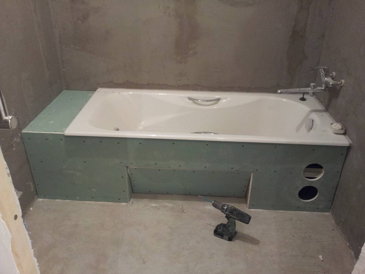 Влагостойкий гипсокартон в ванной под плитку: технология