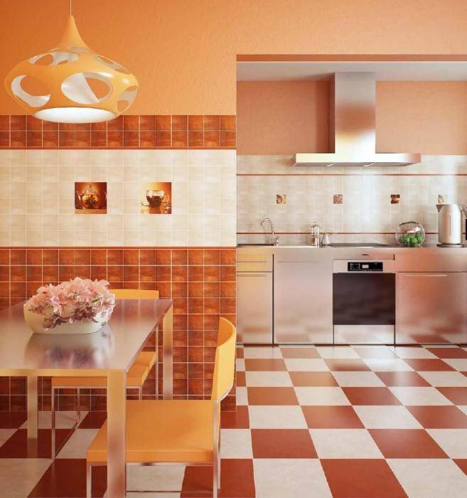 Кухонный пол из плитки: плюсы и минусы