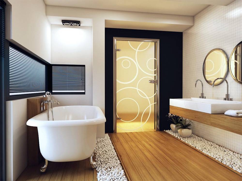Двери в ванную комнату: 85 фото красивых идей, выбор и применение дверей в кухню