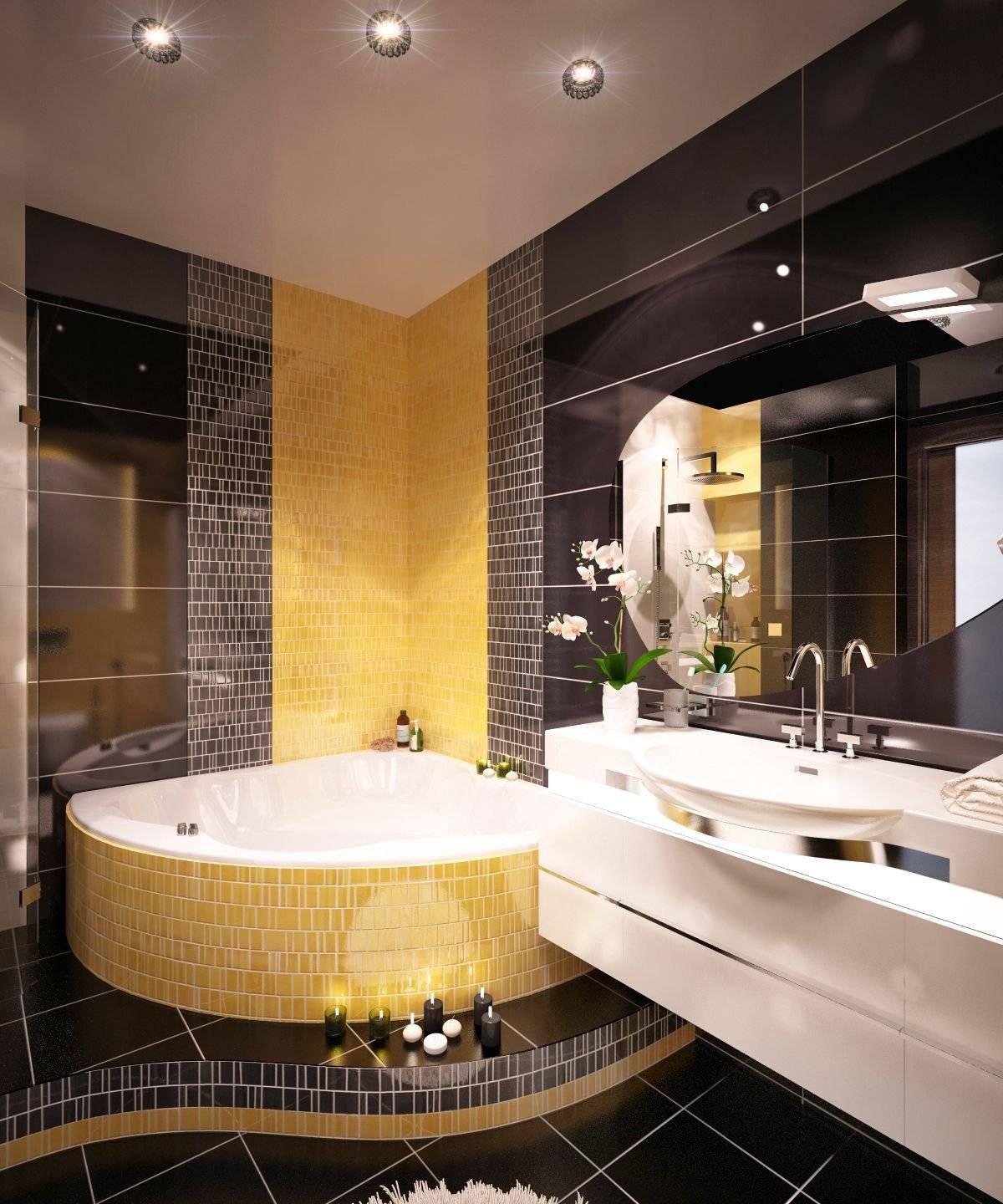 Дизайн «угловой ванной комнаты». Обзор угловых решений и рекомендации по выбору ванны