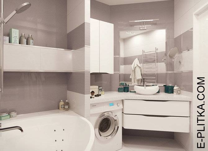 Стиральная машинка в ванной комнате: варианты размещения, правила подключения и особенности эксплуатации (100 фото)