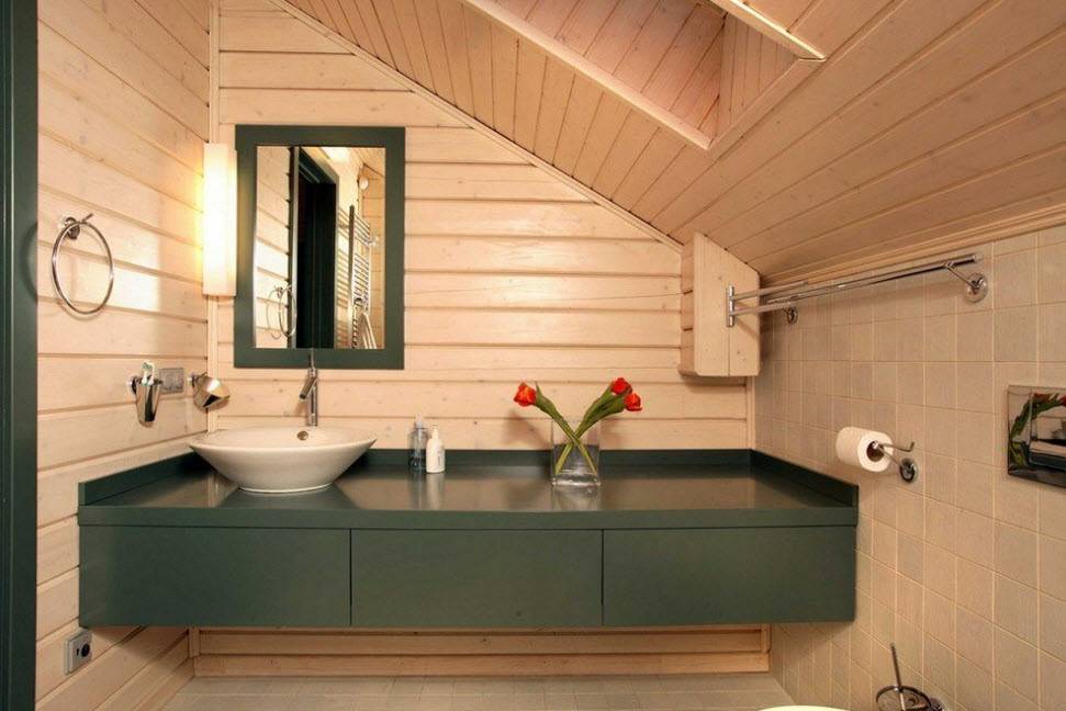 Как отделать деревянной вагонкой ванную комнату