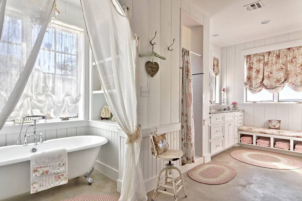 «потёртая роскошь». дизайн ванной комнаты в стиле шебби-шик