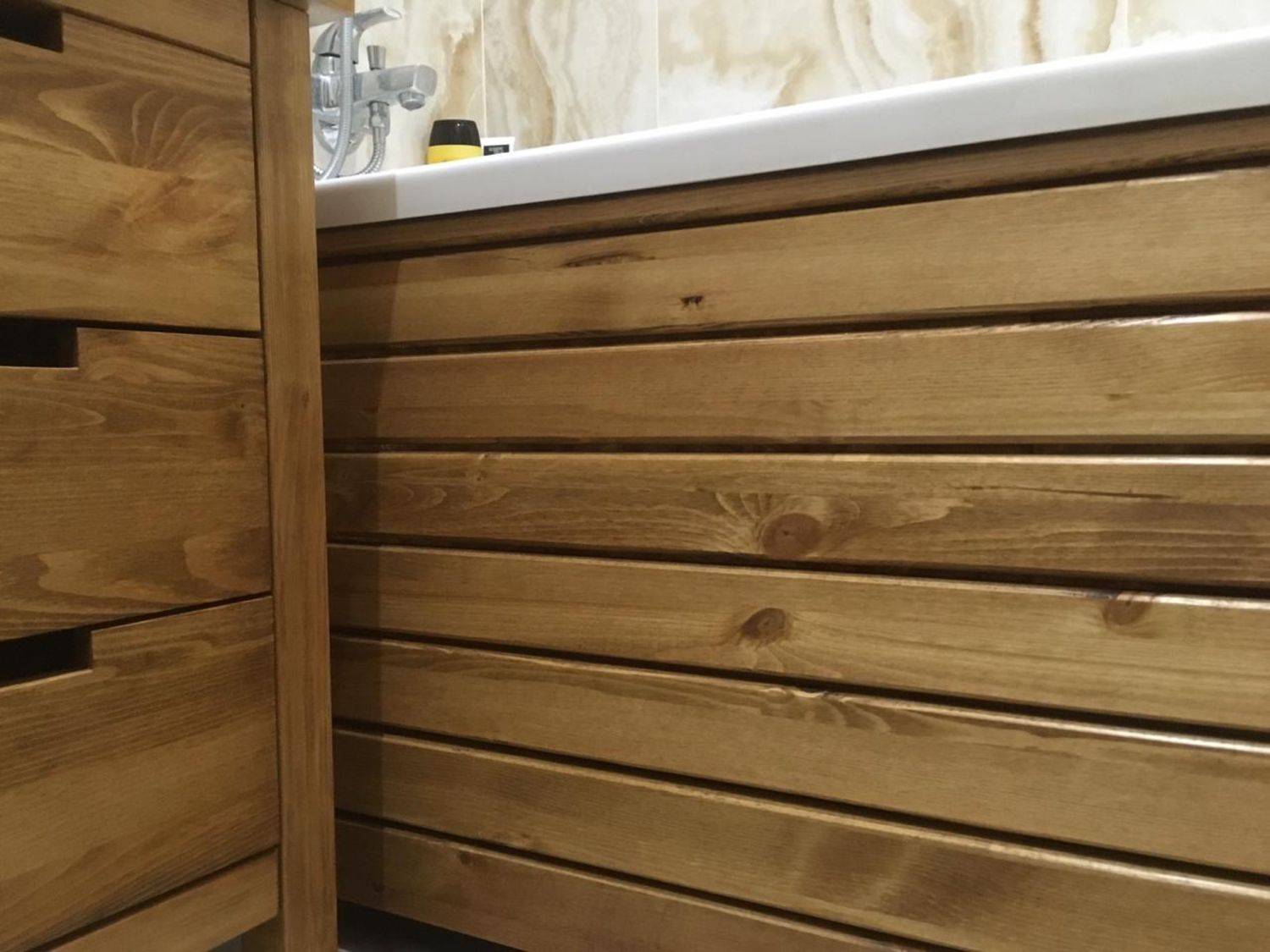 Экран под ванну - мдф, деревянный и как зашить пространство
