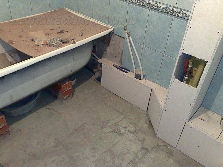 Установка ванной в ванной комнате под плитку: особенности технологии. как правильно установить ванну: до или после укладки плитки