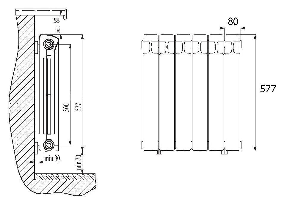 Панельные радиаторы отопления: узкие плоские и тонкие батареи 200 мм и .