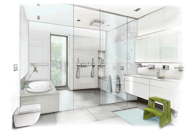 Дизайн проект ванны: проекты ванных комнат, создать, сделать, из керамической плитки, онлайн бесплатно, с фотографиями, в квартире